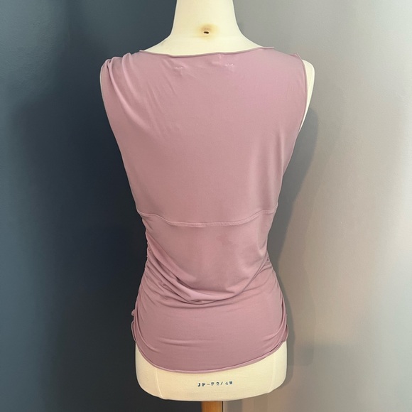 Max Studio Dusty Rose Sleeveless Blouse with Ruching (Size S) - Picture 3 of 5